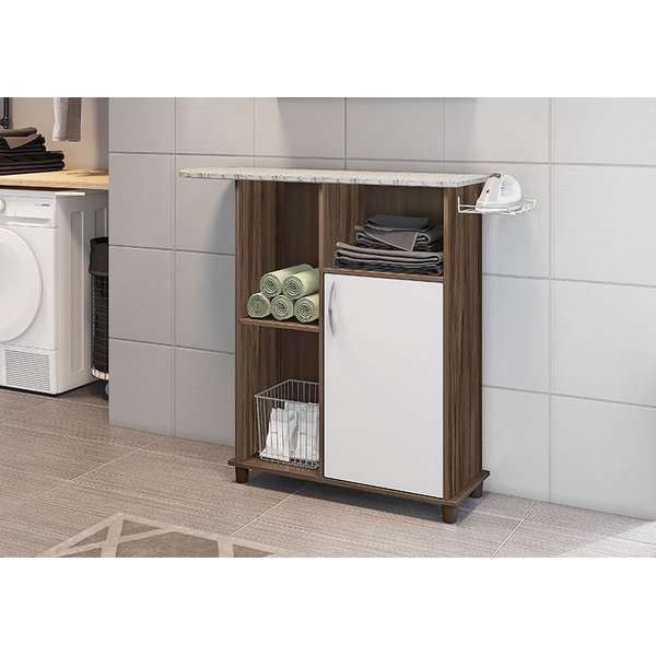 tabua de passar roupa 1 porta florence notavel nogal trend branco