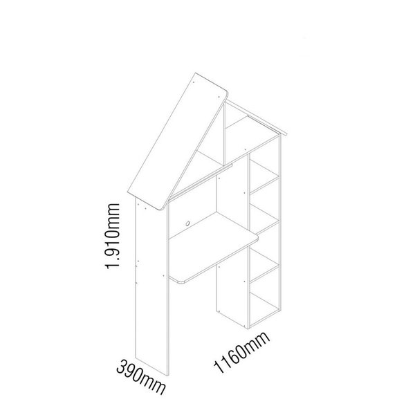 escrivaninha infantil casinha 350131 gelius pink interno medidas